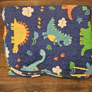 Colorful Dinosaur Quilt Blanket